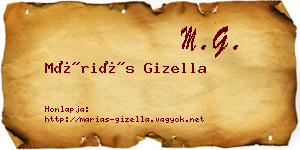 Máriás Gizella névjegykártya